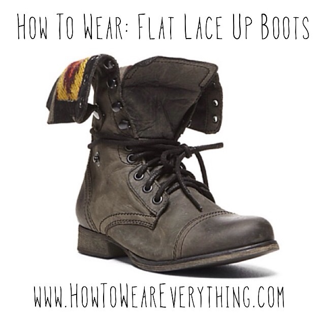 How To Wear: Flat Lace Up Boots